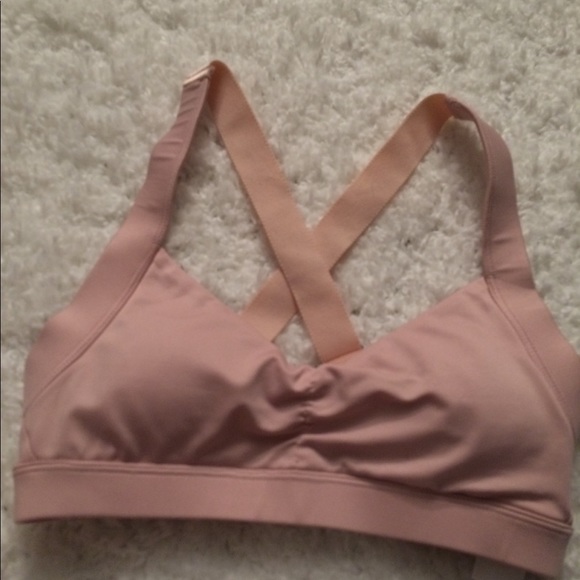 pale pink sports bra